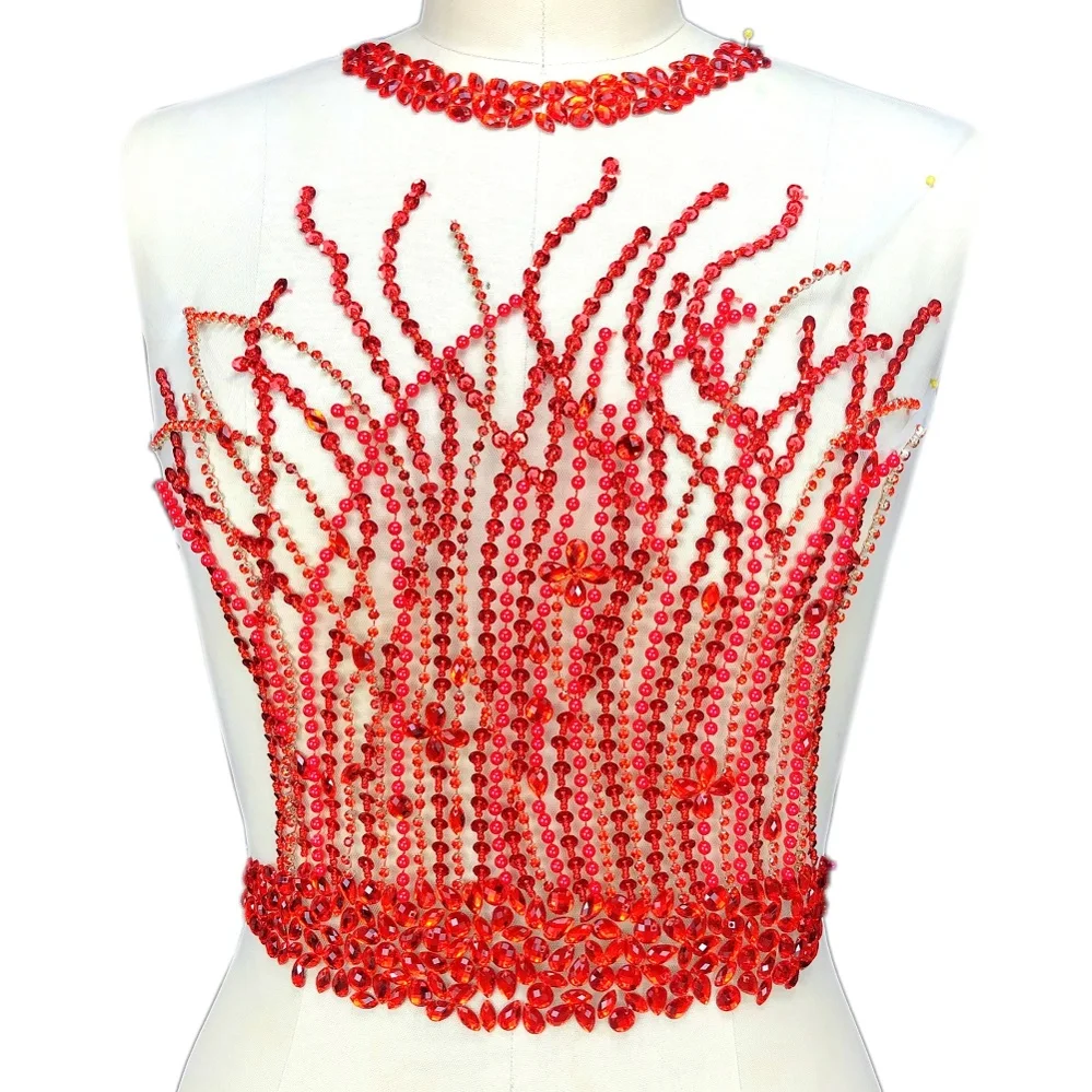 Rhinestone Applique Sewing Wedding Dress Applique Patch