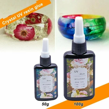 

100g Quick Drying Glue Fly Tying Lure UV Clear Finish Glue Flow Hard Type UV Resin Crystal DIY Jewelry Making Resin Glue