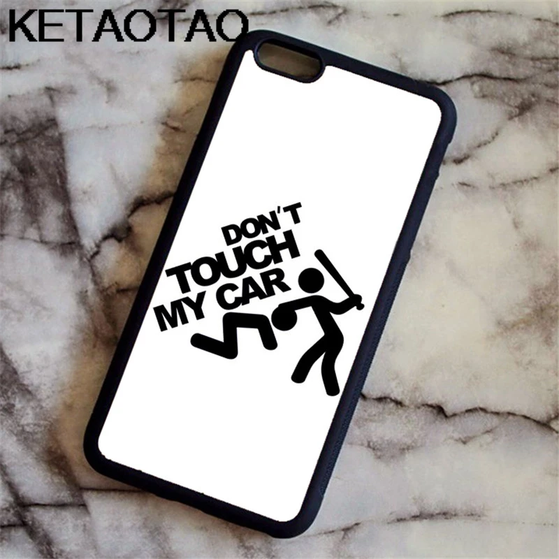 KETAOTAO не трогайте мой чехол для телефона s для iPhone 4S 5C 5S 6S 7 8 SE X Plus XR XS Max Чехол Мягкий ТПУ резиновый силиконовый - Цвет: Синий