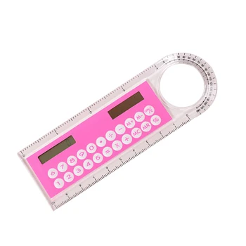 

Portable Multifunction Calculators Ruler Calculator Mini Calculator Solar Calculator 8 Digit Display Calculators Random Color