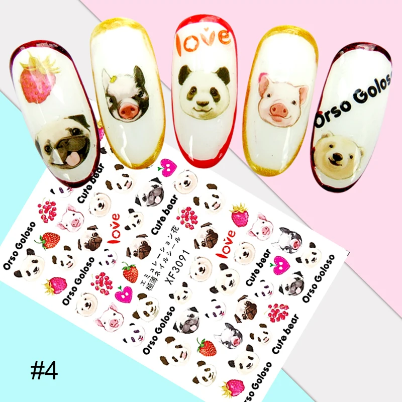 20 Стикеры 3D на ногти Nail Art Переводные картинки, украшения для ногтей, переводные наклейки, милые красные Летающие птицы, аксессуары для дизайна ногтей - Цвет: 20