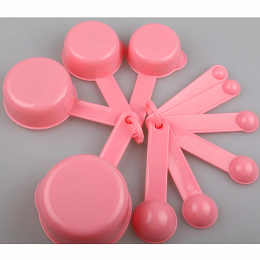 10 шт./компл. розовый Пластик мерные ложки чашки мерный набор Инструменты для выпечки Кофе Кухня аксессуары C1161 c
