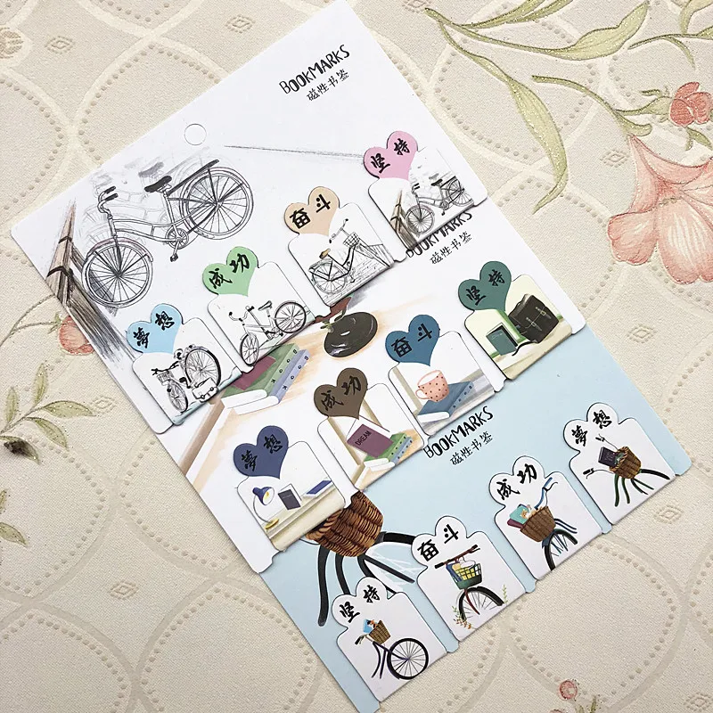 4 pcs/set Cactus Bear cat Magnetic Bookmarks Books Marker of Page Stationery School Office Supply Student Rewarding Prize