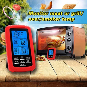 

Dual Probe Wireless Remote Meat Thermometer for Grilling BBQ Grill Smoker Oven Turkey Frying Instant Read Cooking Thermometer wi