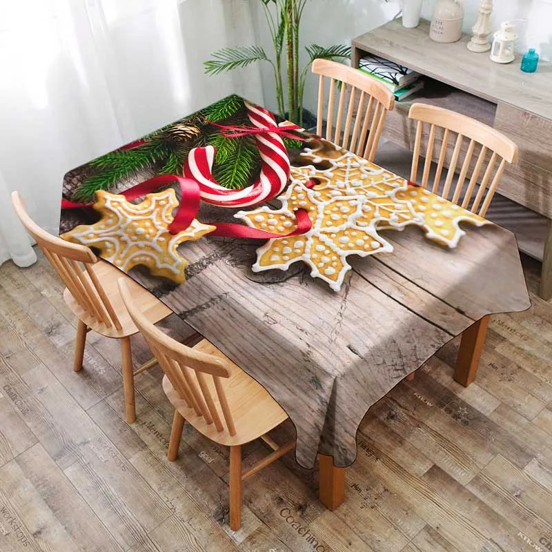 Водонепроницаемая ткань из полиэстера, Рождественский стол в американском стиле, Подарочная серия, пылезащитная квадратная скатерть, скатерть - Цвет: 07