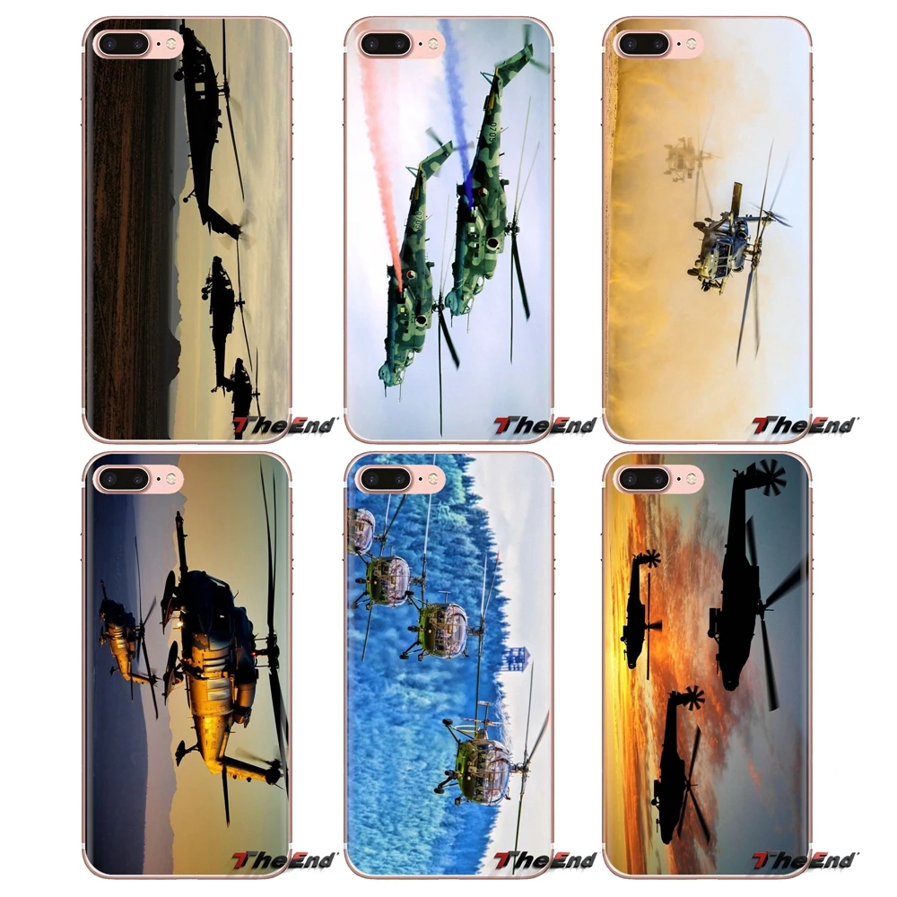 Army Helicopters Flight Sunset For Xiaomi Redmi 4A S2 Note 3 3S 4 4X 5 Plus 6 7 6A Pro Pocophone F1 Transparent TPU Shell Covers |