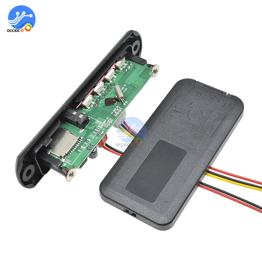 Car MP3 Decoder Board TF Card Radio FM USB Aux MP3 Music Player with LCD Screen Remote Control for Car Speaker DIY