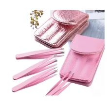 4 комплекта детских пинцеты для чистки из нержавеющей стали, косметические инструменты для удаления бровей, Детские пинцеты для чистки ушей и носа