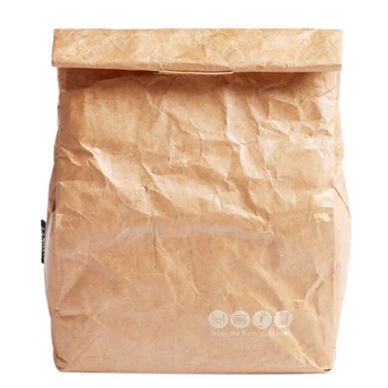 

Aelicy Foldable Reusable Leakproof Food Container Large Capacity Lunch Bag Waterproof Thermal Insulation Kraft Paper T23