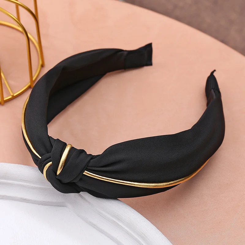 Fashion Womens Bow Knot Hairband Leather Hoop PU Cross Knot Women Head Hoop Glitter Girls Hair Headband Hair Accessories DSFG02 crocodile hair clips Hair Accessories