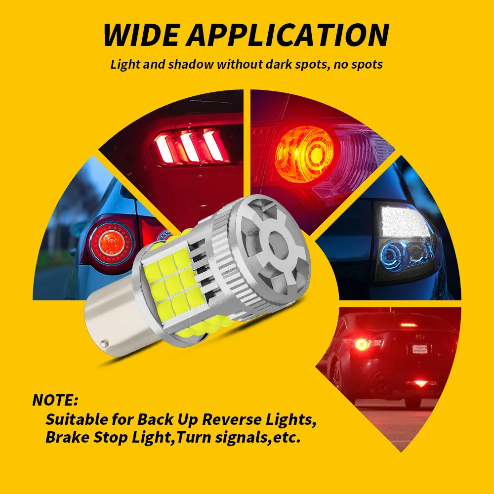 2x 1156 BA15S P21W T20 W21W 7440 LED White Amber Yellow High Power Led  Back-Up Lamp Reverse Car Front Turn Signal Light Bulbs - AliExpress