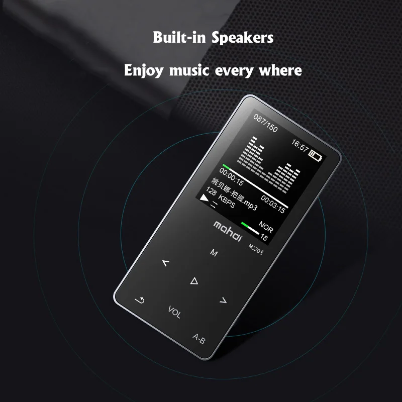 Mahdi M320 Mp3 плеер 8 Гб пресс-экран Металл Hifi без потерь аудио музыкальный плеер встроенный динамик поддержка fm-радио плеер