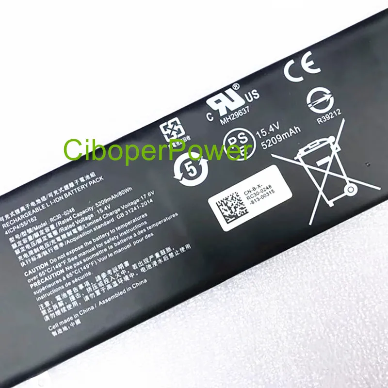 Оригинальное качество RC30-0248 батарея для 15 RZ09-02386 15 i7 8750H