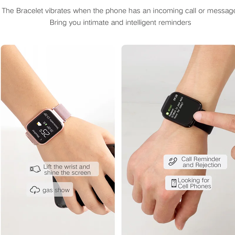 P80 Смарт часы для женщин IP68 Водонепроницаемый Полный сенсорный экран smartwatch монитор сердечного ритма для samsuang xiaomi huawei часы
