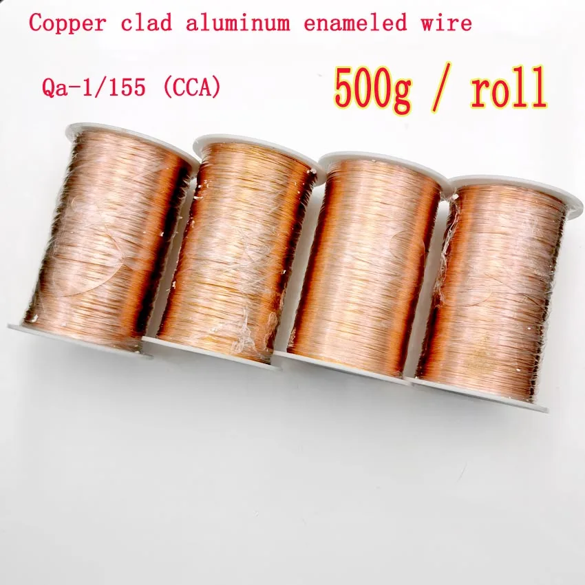 

0.5KG/lot QA-1/155 Direct-Welded Copper-clad Aluminum Enameled Wire Polyurethane CCA Enamelled Wire 0.13-1.20 Enamelled CCA Wire