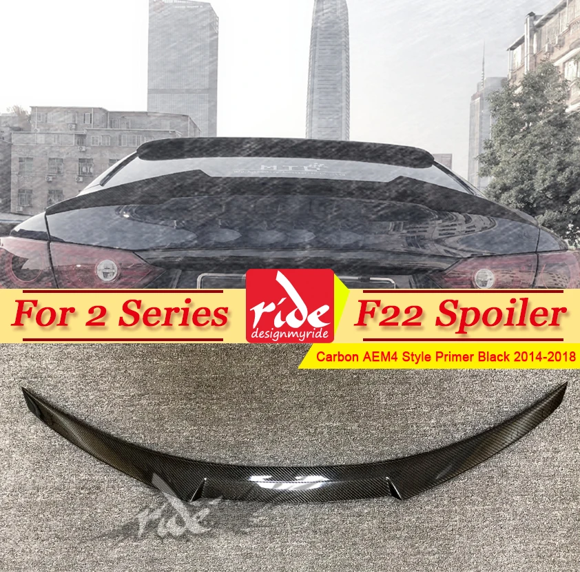 

Fits For BMW F22 Tail Spoiler Wing Carbon Fiber M4 Style 2 Series Coupe 220i 228i 230i M235i Rear Trunk Lip Wing Spoiler 2014-18