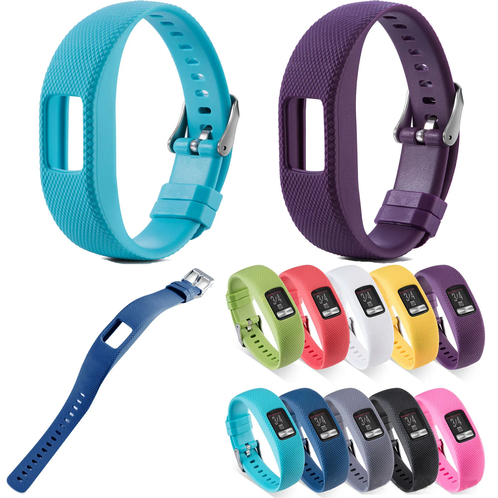 Клетчатый текстурированный ремешок для Garmin vivofit 4 силиконовый сменный ремешок для часов Garmin vivofit4 резиновый спортивный браслет