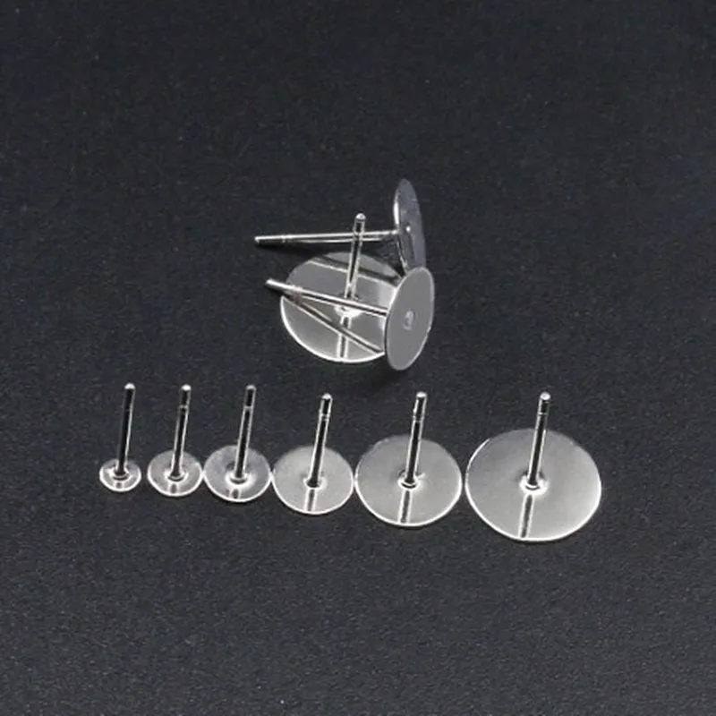 

100 pcs/lot 3 4 5 6 8 mm Stud Earring Back Spacer with Earring Plug Findings For DIY Jewelry Making Jewelry Supplies