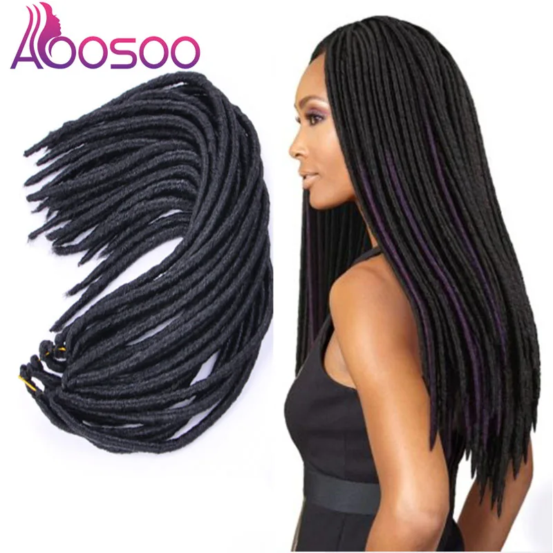 AOOSOO косички дэдлок Сестра замков афро кроше Омбре цвет 20 дюймов коричневые жуки