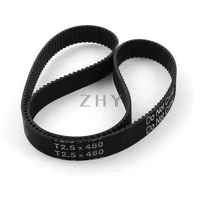 

T2.5x480 192-Tooth 10mm Width Black Synchronous Timing Belt 19" for 3D Printer