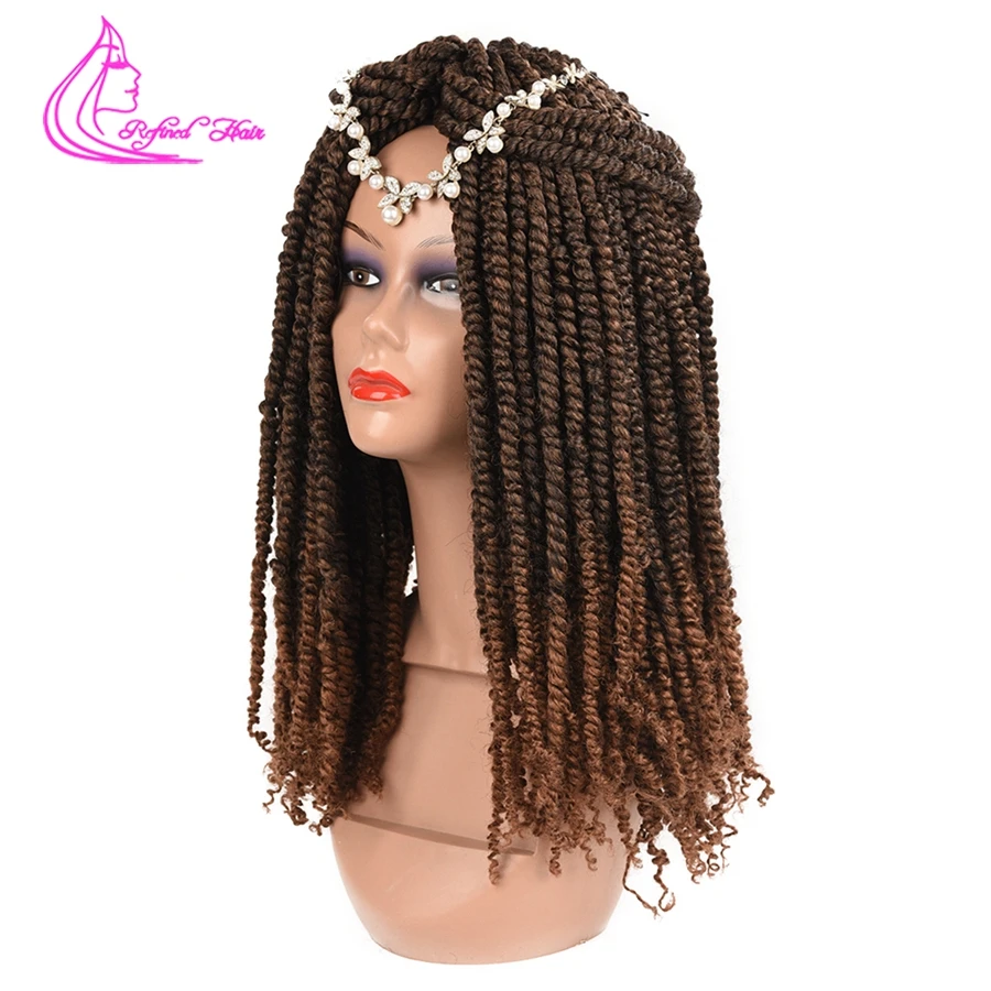 Refined Pre Twisted Spring Twist Synthetic Crochet Hair 18inch