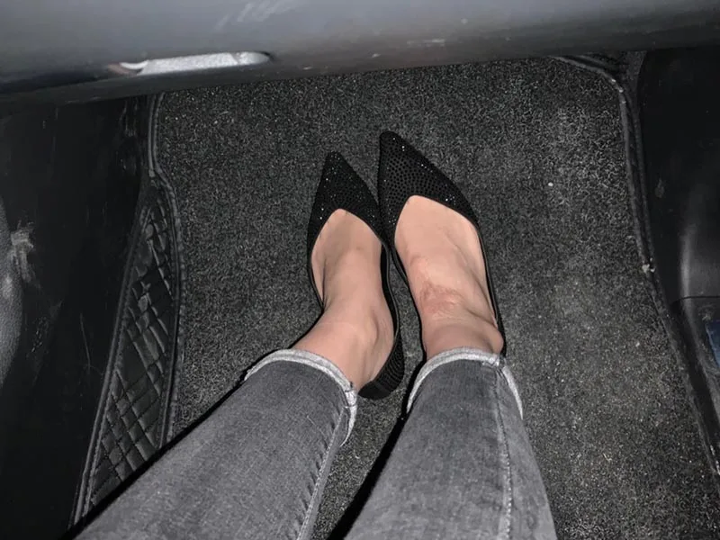 flats pointed toe black latest slip on size 35 designer shoes china chinese crystal gold diamond women ladies rhinestone