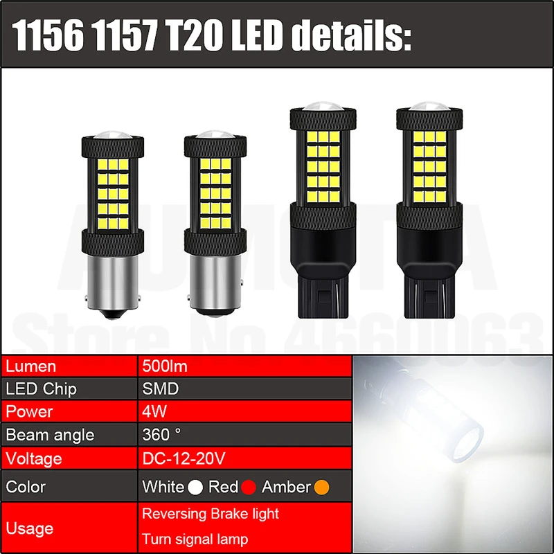 BA15S P21W светодиодный 1156 T20 W21/5 Вт P21/5 Вт 7443 W21W 7440 Bay15d Автомобильный светодиодный лампы Авто указатель поворота DRL обратного светильник