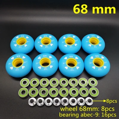 Роликовые коньки колеса 83 62 ГБ/64/68/70/72/76/80 мм - Цвет: blue 68