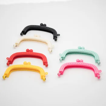 

New Candy Color Arc Resin Plastic Purse Frame DIY Bag Strap Replacement Purse Straps Handle for Bag Craft bag making Wallet Clip