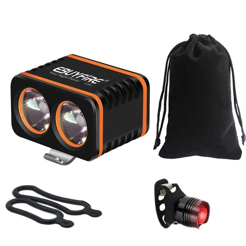 EBUYFIRE D02 USB Bicycle light 2xT6 800LM 4mode LED Bike Usb HeadLight With 2*Orings(NOT Including Battery