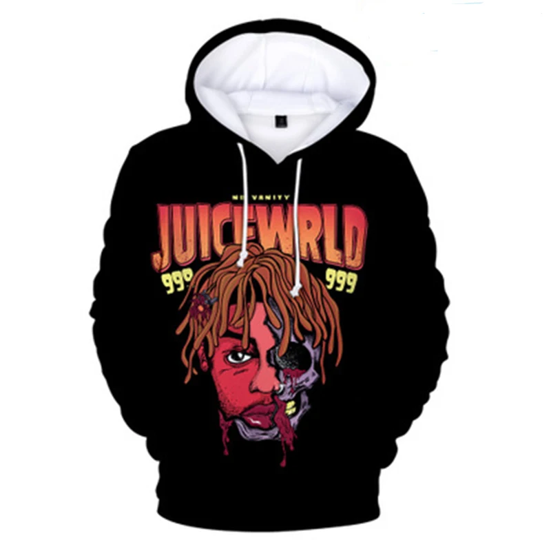D Мужская толстовка Juice Wrld 3D Толстовка Мужская/Женская с длинным рукавом Повседневная Хип-хоп толстовка с принтом Одежда - Цвет: D