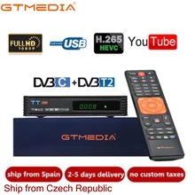 Dvb t2 gtmedia tt pro DVB-C DVB-T2/t tunner tv combinado receptor terrestre suporte h.265 europa espanha itália tv decodificador