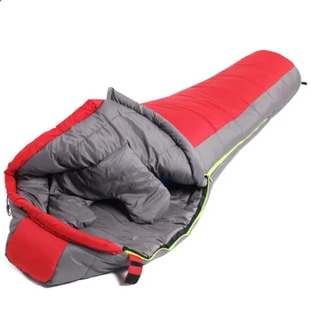 

Mummy Sleeping Bag Cotton Ultralight Outdoor Hiking Climbing Sleeping Bag Splicing Thickened Thermal Heated Sleep Bag in Winter