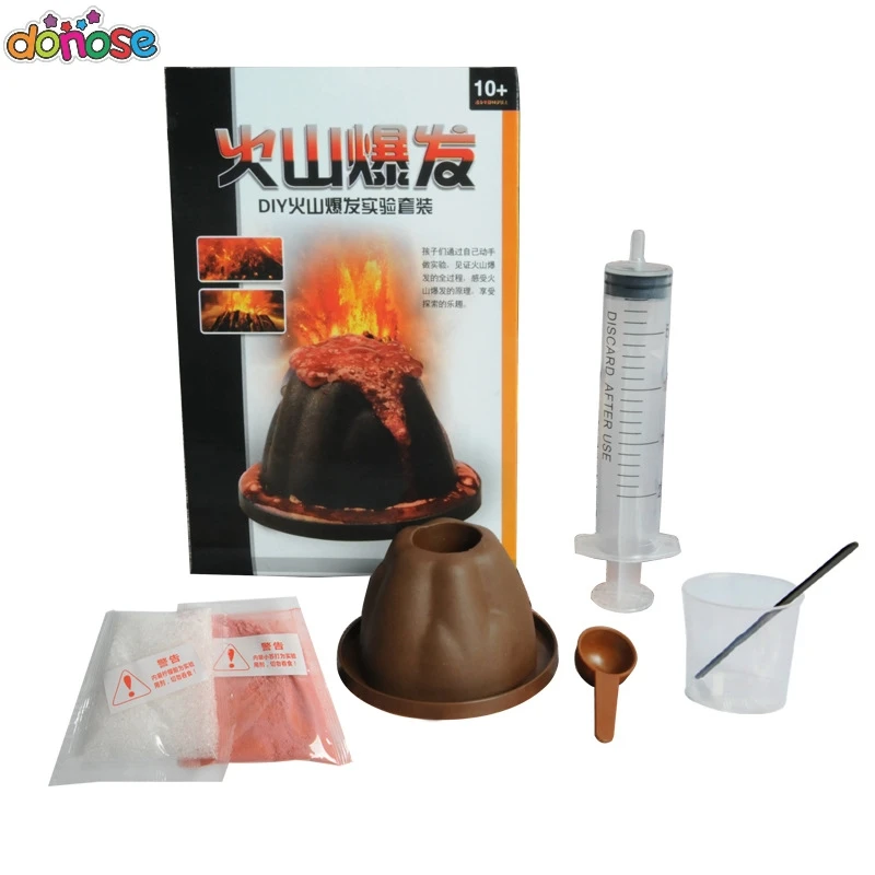 Kids DIY Science Exploring Toys Small Chemistry Learning Toys Educational Volcano Eruption Physical Chemical Experiment Kit Gift