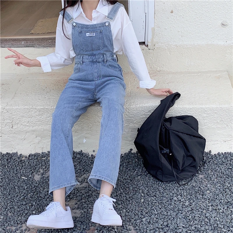 blue jeans Jeans autumn and winter clothes large size fat mm fashionable design sense overalls high waist loose overalls m-5xl200 kg skinny jeans