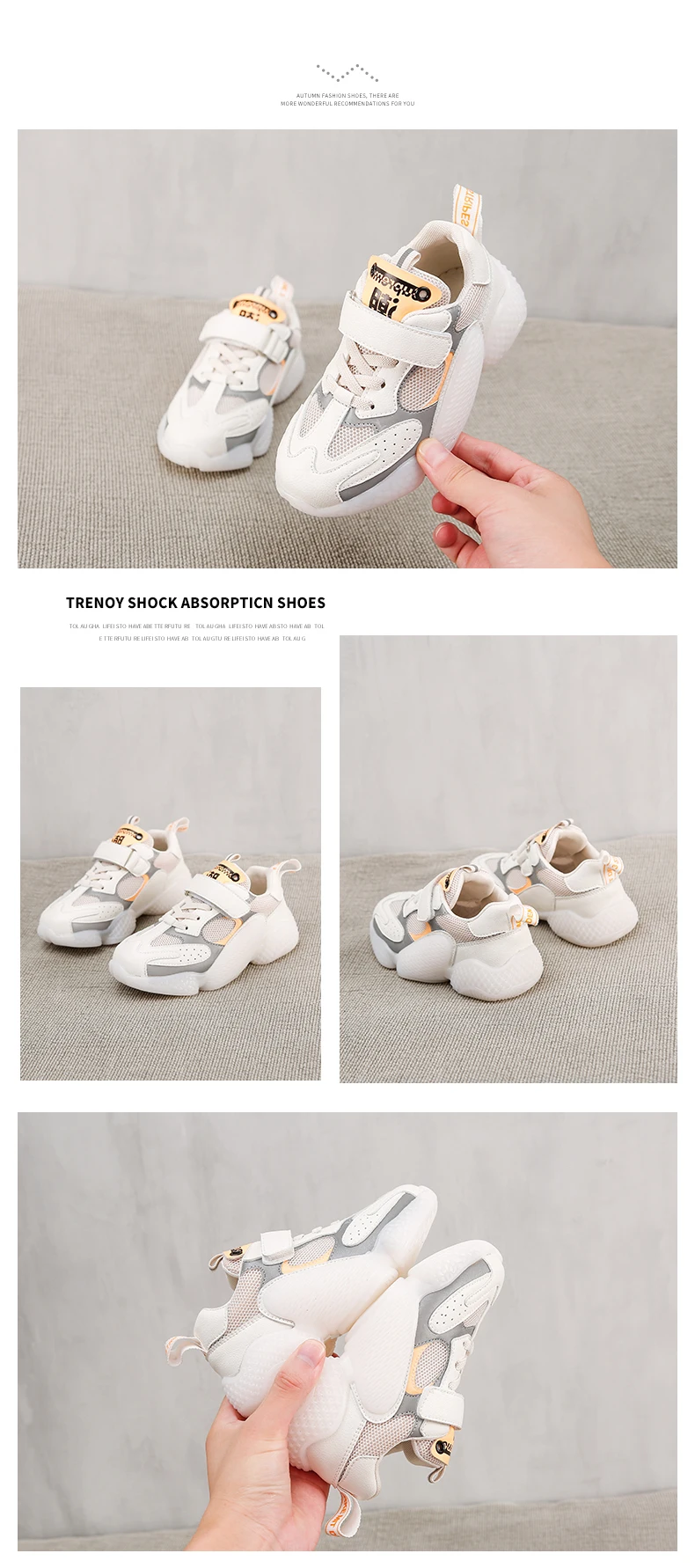 New Autumn Kids Casual Sneakers Baby Girls Running Shoes Children Mesh Sport Sneakers Boys Black Brand Chunky Sneakers Trainers