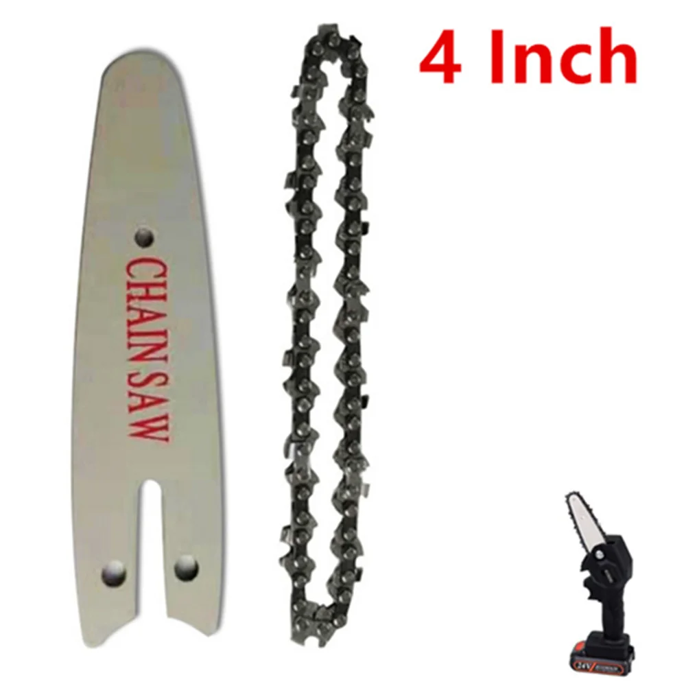 4 Inch Chain /guide Plate Mini Chainsaw Replacement Cordless Electric Saw Chain Wood Branch