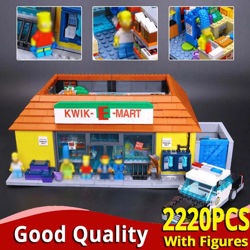 

legoinglys simpsonslys house 16004 16005 71006 KWIK-E-MART Model set Toys Building Blocks Bricks DIY Educational Christmas Gifts