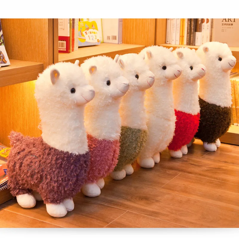 

25cm New Alpaca Plush Toy 6 Colors Cute Animal Doll Soft Cotton stuffed doll Home office decor Kids girl Birthday Christmas Gift