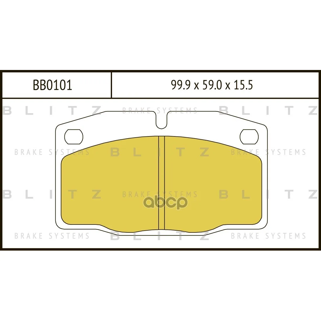 Колодки Тормозные Дисковые Blitz арт. BB0101