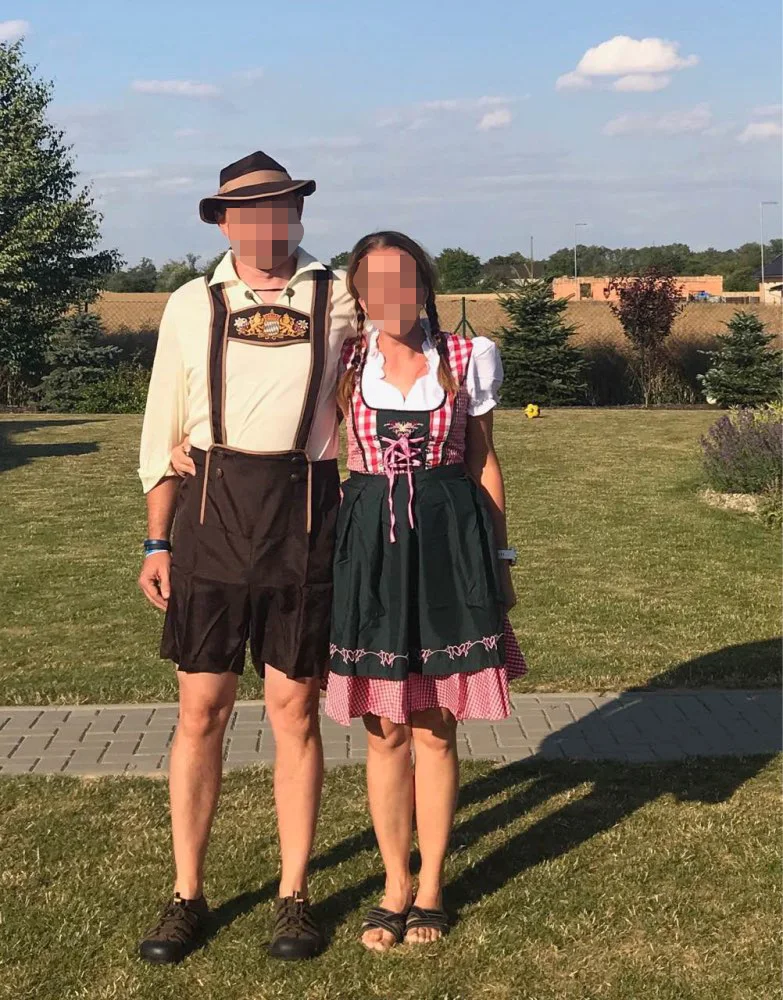 Oktoberfest Beer Costume Set - Bavarian Outfit Shirt, Lederhosen, Hat - Size M-3XL image 3