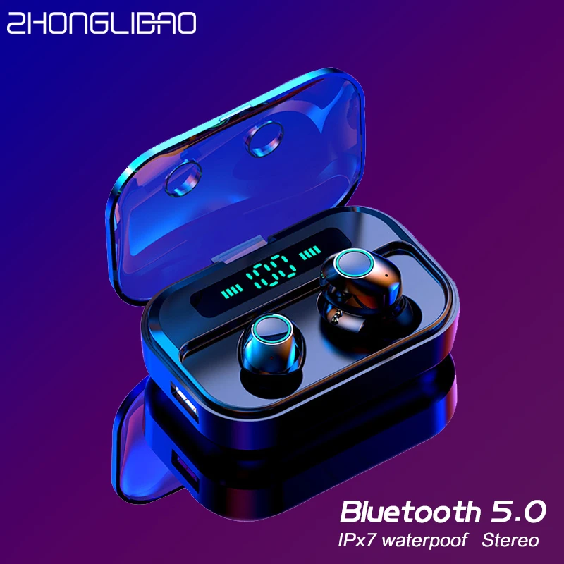 TWS Bluetooth V5.0 наушники стерео беспроводной наушник звук спорт наушники гарнитура с микрофоном светодиодный дисплей