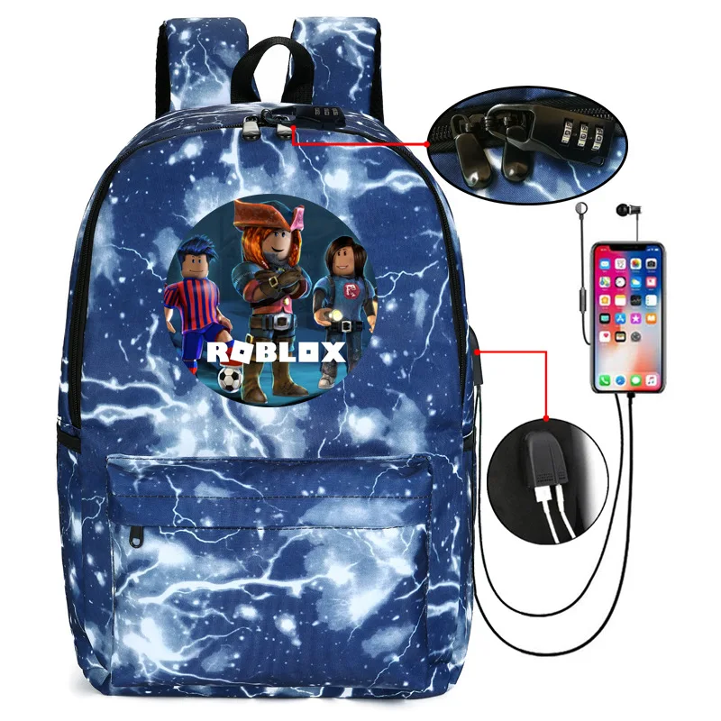 

Lightning USB Anti-theft Backpack Women Bagpack Canvas Student Backpack For Boy Girl Children bag Teenagers Schoolbags