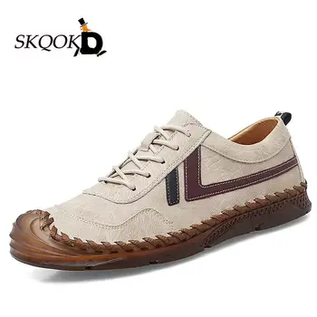 

Genuine Leather Shoes Young Men Herren Schuhe Fashion Mocassim Masculino Adulto Soft Cow Leather Large Size Daily Casual Shoes