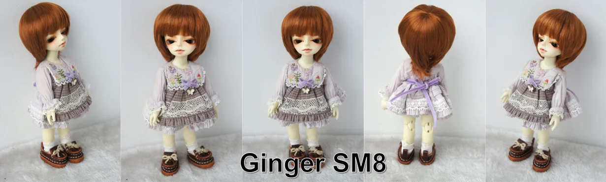 JD081 1/12 1/8 1/6 1/4 1/3 Synthetic Mohair Doll Accessories Short Girlish Cut Lati White&Yellow OB11 YOSD MSD SD BJD Wigs