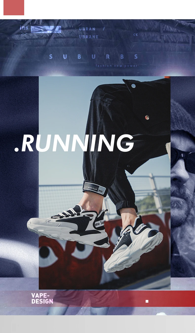 Men Luxury Chunky Sneakers White Designer Tenis Men Large Size Platform Shoe Autumn Off White Shoes Brand