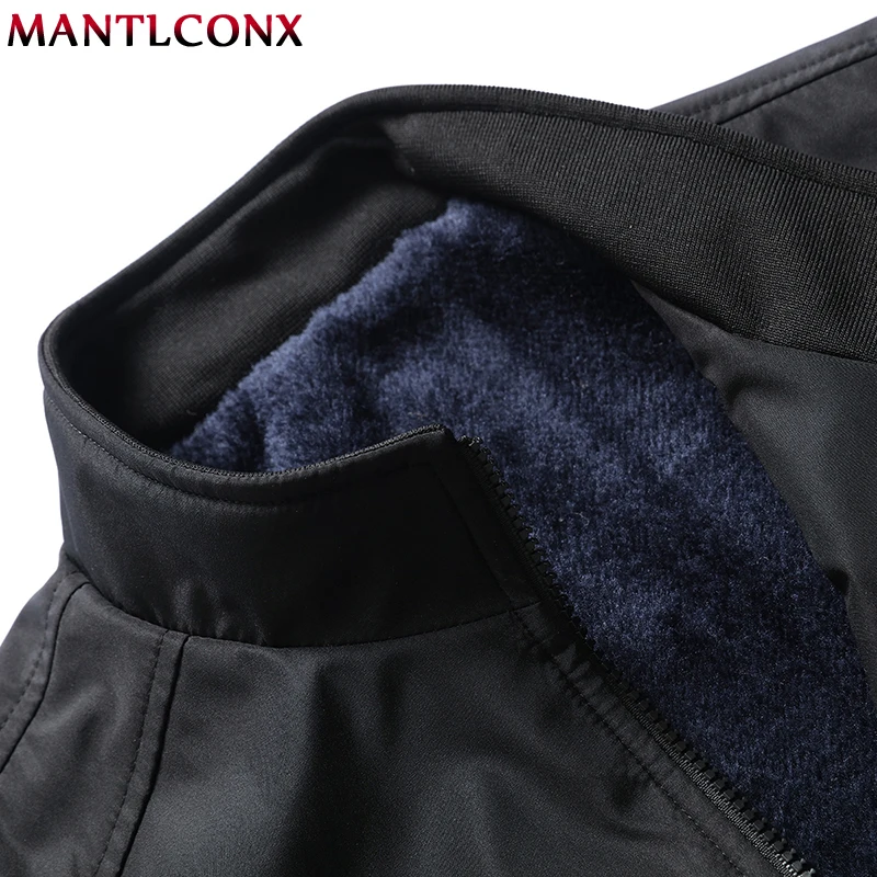 MANTLCONX, мужские зимние куртки, толстая парка со стоячим воротником, мужские пальто, повседневные теплые флисовые хлопковые мужские куртки, Мужская одежда, 4XL 5XL