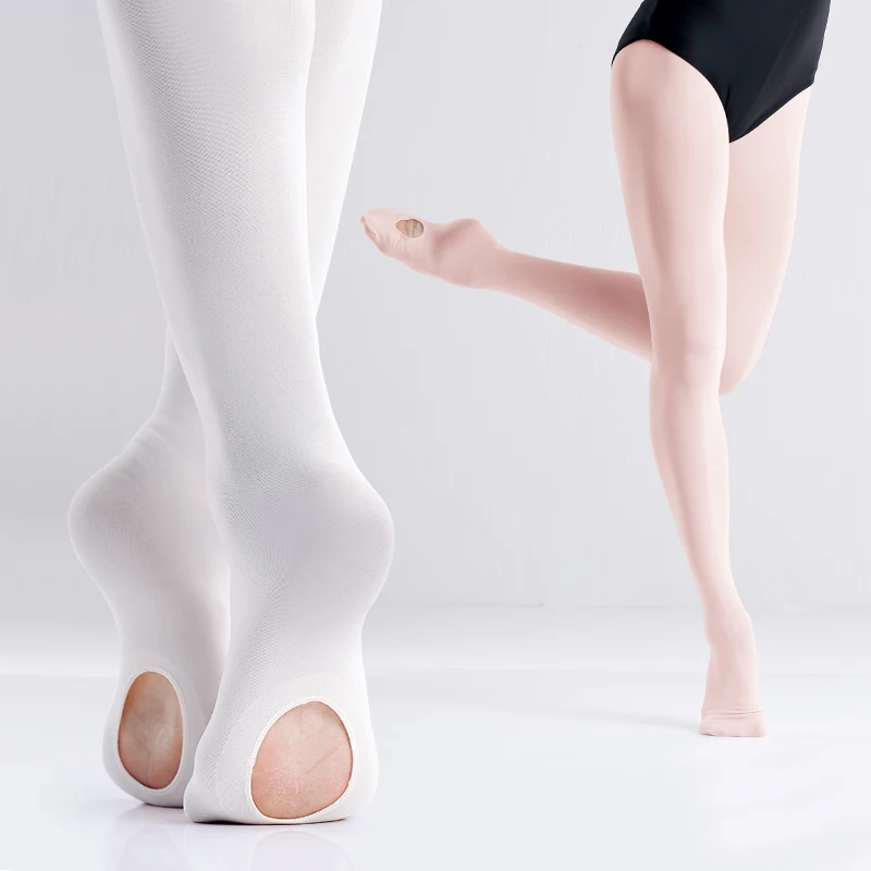 Ballet Tights For Women Girls 1 Pairs Soft Transition Tights Dance Pantyhose Seamless Ballet Stockings With Hole 60D