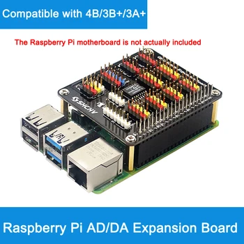 

For Raspberry Pi AD/DA Expansion Board Suitable For Pi4B/3B+/3A+ Digital-To-Analog Conversion GPIO Module Voltage Detection