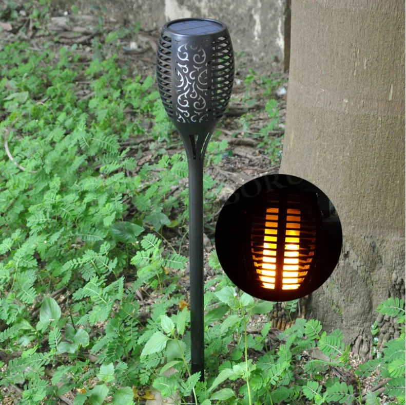 

Explosion LED Solar Flame Lamp Flickering Outdoor Waterproof Landscape Yard Garden Light Path Lighting Torch Light